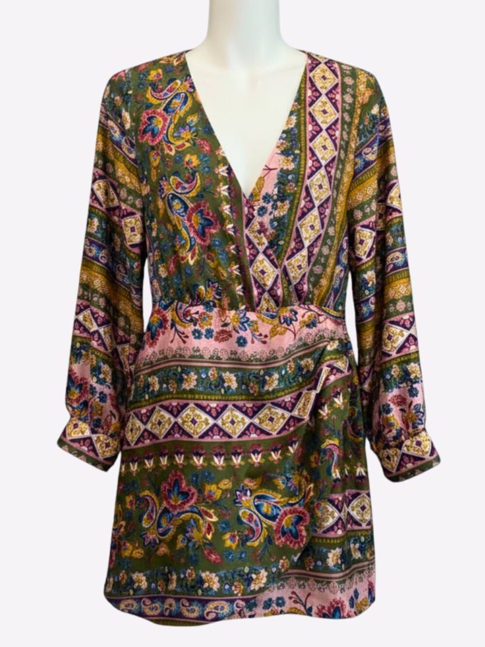 Zara Colorful Printed Dress Romper Womens Sz Small Formal Party Summer Paisley